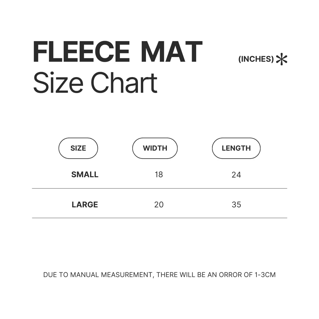 Fleece Mat Size Chart - Ed Edd N Eddy Merch