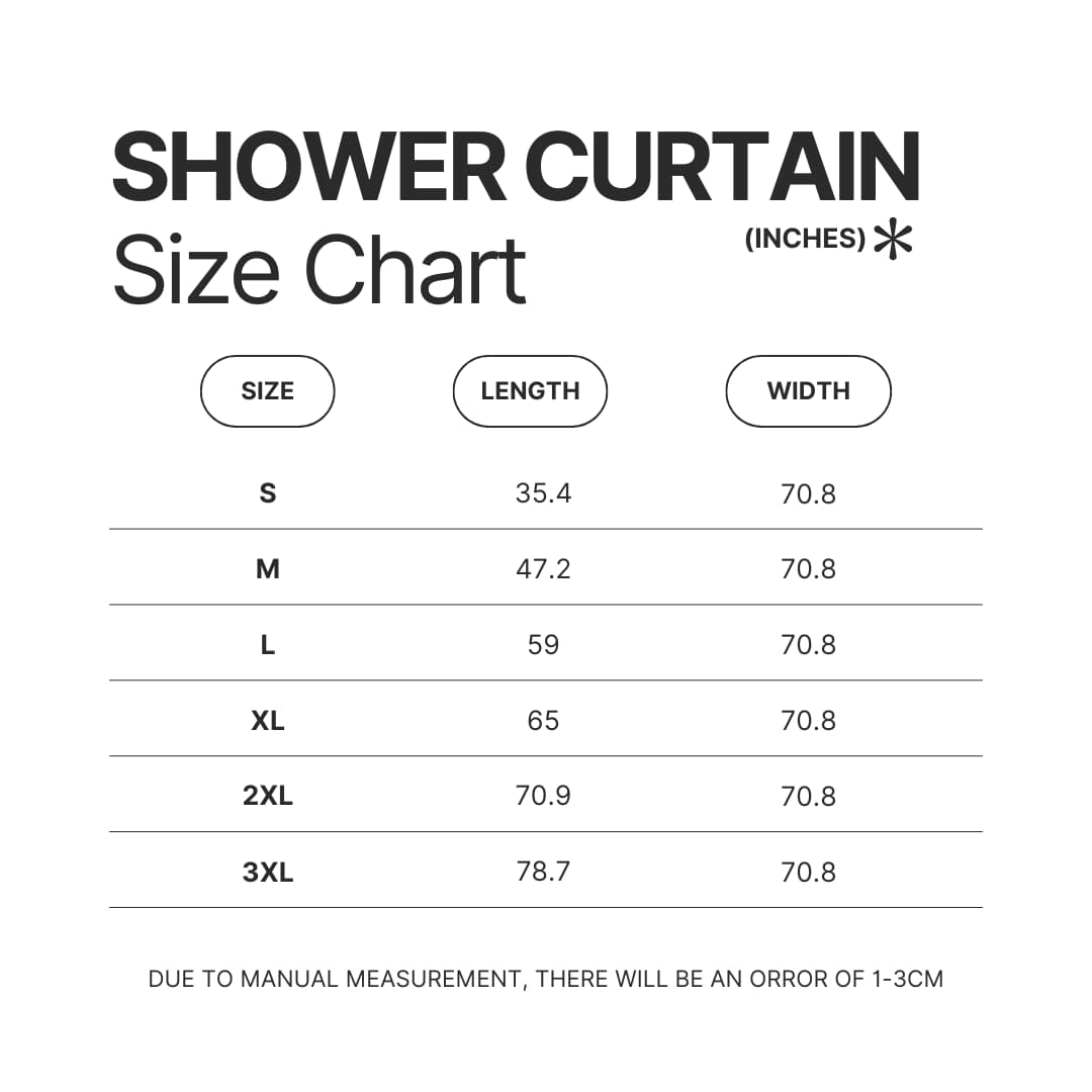 Shower Curtain Size Chart - Ed Edd N Eddy Merch